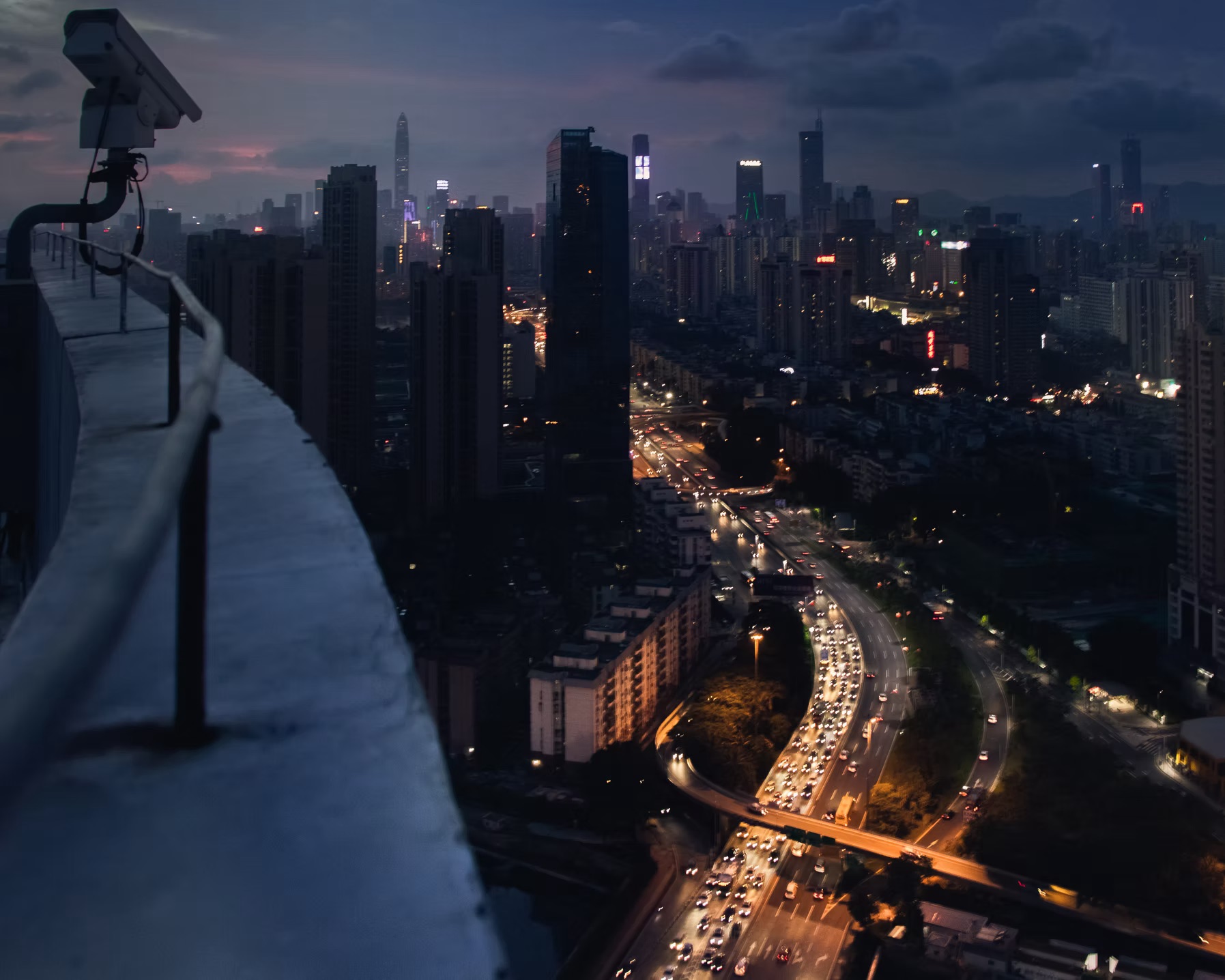Interchange, dusk
